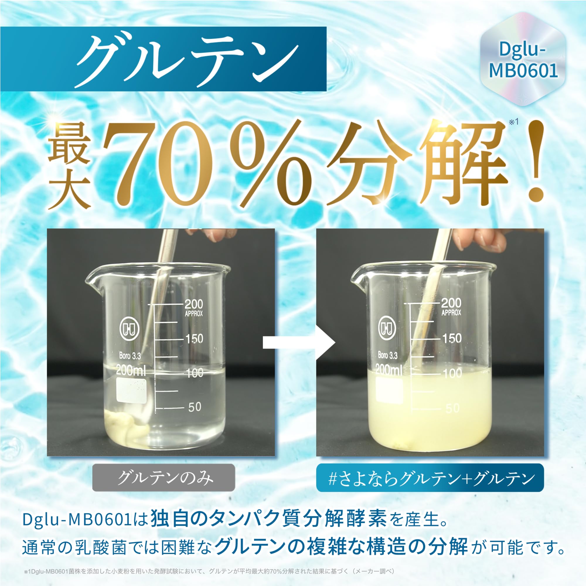 Amazon.co.jp: さよならグルテン 3袋セット 世界初 グルテン最大70